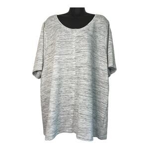 Lane Bryant 22/24 Perfect Faux Button Embellished Ribbed Knit Scoop Neck Tee